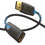 Dp Male to HDMI Female Adapter Cable 8K/30Hz HD HDMI Extension Cable 4K/120Hz Computer to TV Monitor Connection Cable
