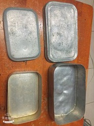 2手早期古早味鋁便當盒+小鋁盒（兩個外觀都有凹損！舊！有年份了！別跟新品對比