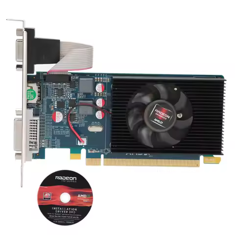 Graphics Card 2G 64bit DDR3 PCI Express 3.0 Quiet Operation Low Noise Level Durable Computer Office 
