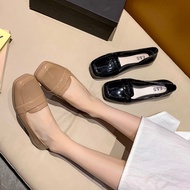 【 GAGA Fashion】Women's Fashion Glossy Square toe School/Office Jelly doll shoes S97