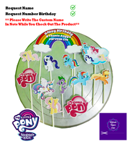 Cake Topper Birthday Little Pony gratis custom nama