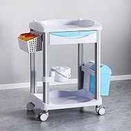 Rolling Utility Cart, Medical Trolley With Drawers 2/3 Tier Esthetician Carts With 360° Rotate Wheels &amp; Dirt Bucket Spacious Beauty Salon SPA Commercial Hospital Office Lab Cart (Color : 2 Layer-1 Dr