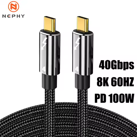 Certified Thunderbolt 4 Cable For MacBook iPad iPhone 15 16 eGPU Fast Charge PD 100W Data Charger US