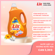 Nước giặt Lix đậm đặc hương hoa chai 3.3kg làm sạch cực nhanh vết bẩn NGH46 tăng gấp đôi sức mạnh gi
