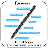 Stylus Pen USI 2.0 Chromebook Palm Rejection 4096 Level Pressure Pencil for HP Chromebook X360/Google Pixel Tablet/ASUS