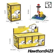 8pcs Genuine Snoopy Building Blocks Multi-faceted Life Puzzle Box Cartoon Plastic Building Blocks Ch