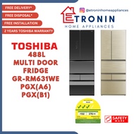 Toshiba 488L Multi-Door Fridge GR-RM631WE | GR-RM631WE-PGX(A6) | GR-RM631WE-PGX(B1)