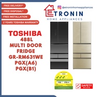 Toshiba 588L Multi-Door Fridge GR-RM631WE | GR-RM631WE-PGX(A6) | GR-RM631WE-PGX(B1)