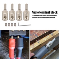 4Pcs Power Cord Input Reducers with Screws 4GA To 8GA Auto 4GA To 8GA Terminals Car Audio 4GA 8GA Po