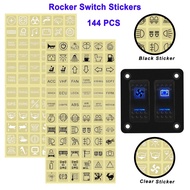 CL Clear Black Night Glow Switch Stickers Led Backlit Labels For