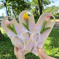 (Card bag included) High-quality rubber tulips with cover, set of cards with 1 Tulip cover. Meaningf