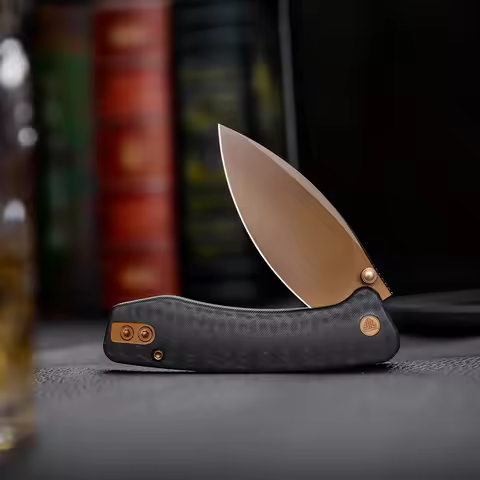 TRIVISA Koala-CG EDC Folding Pocket Knife, 2.56'' N690 Steel Blade, Carbon Fiber G10 Handle