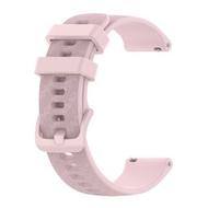 全城熱賣 - 適用於 Amazfit pop pro 20mm格紋硅膠錶帶（粉色）