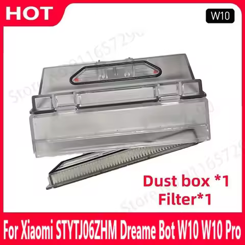 Dust Box Hepa Filter Parts For Xiaomi STYTJ06ZHM Dreame Bot W10 / W10 Pro Self-Cleaning Robot Vacuum