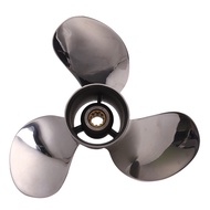 (MYTO) Boat Motor Stainless Steel Propeller 9 7/8X13-F for 20HP 25HP 30HP Outboard Engine 9 7/8 X 13