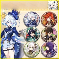 Genshin Impact 4th anniversary Laser Silver Onion Double Flash Badge Game peripherals Collections