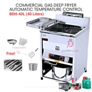 BDH-40L XL Commercial Gas Deep Fryer Stand Landed Automatic Temperature Deep Fryer