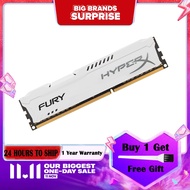 RAM DDR3 8GB 2133MHz 2400MHz 1600MHz 1.5V หน่วยความจำเดสก์ท็อป HyperX FURY Gaming Memory 240 Pins DIMM PC3-12800 PC หน่วยความจำ DDR3 RAM โมดูลหน่วยความจำ-สีขาว