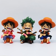 Figure SD Nika Luffy Q Version Luffy Green Zoro White Zoro Model Statue Figurine