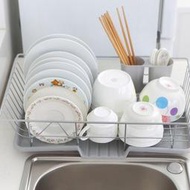 瀝水碗架不鏽鋼色廚房置物架家用餐具碗筷收納盒2控水槽涼放碗籃A