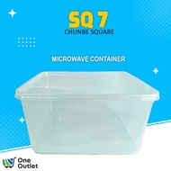 SQ 7 Square Disposable Plastic Food Container 30sets± TAGE TSQ 7 SQ7 3000 ml - Bekas Petak