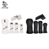 Amuzocity Golf Club Sleeves 1 3 5 UT  Club Sleeves Wood  Sleeves - Black