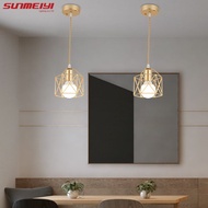 SUNMEIYI Modern Minimalist Design Black Gold Iron Ceiling Lights Hanging LED Pendant Lamp Indoor Decorative Light Fixture Perfect for Living Room Restaurant Bar Bar