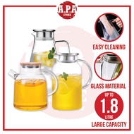 APA Borosilicate Glass Teapot Hot Cold Water Kettle Jug Air Jug Kaca Glass Cup Water Teko Jar Air Ki