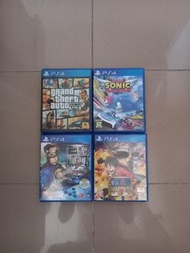 PS4 games gta5 gta v （可升級 ps5 ver)超音鼠賽車 team sonic racing sega 真三國無雙 7 帝皇傳 empires 海賊無雙 3 one piece 