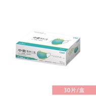 CSD中衛 - 醫療口罩-成人平面-月河藍+炫綠(30片/盒)