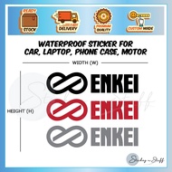 ENKEI Logo Sticker Sport Rim RPF1 Stiker Waterproof Pantulan Cahaya Car Motor Laptop Helmet Luggage 