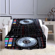 XZX180305  ผ้าห่มผ้าสักหลาดลายเครื่องเล่นเพลง DJ ผ้าห่มขนนุ่มผ้าห่มนุ่มสบายเสียงสำหรับโซฟาเก้าอี้โซฟาเตียงนอนขนาดควีนไซส์