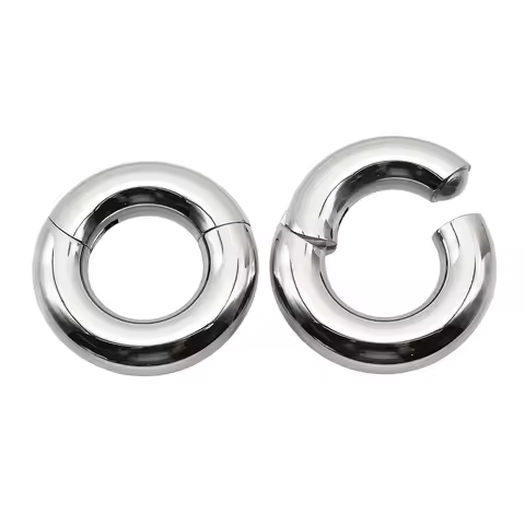 1Pc 316L Surgical Steel Large Gauge Hinged Nose Piercing Segment Hoop Ring 6G Septum Clicker Ear Jew