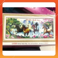 DIAMOND painting of 8 successful horses LV350 |107x50Cm| Not yet attached