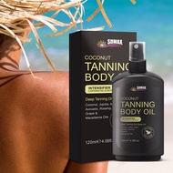 1pc 120ml tanning oil, sunless tanning oil, natural organic ingredients, facial tanning lotion, faci