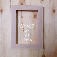 Photo frame 100% wood colour cream ( A3 ) size.......
