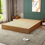 Thicken Tatami Bed Frame Super Single/Queen/King Size Bed Frame Solid Wood Bed Frame Bed Frame With 