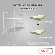 FREE SHIPPING COMBO SET Double Decker Bed Frame With 2 Mattress Single Mattress Katil Double Decker 