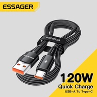Essager 120W Fast Charging Cable Type-C 6A USB For Xiaomi 12Pro K50 67W 11Pro A04
