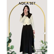 AQILA women's clothing, LATEST 2024 CEROP SKIRT SET