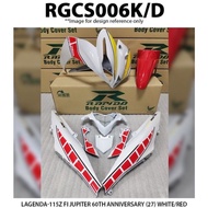 Rapido Coverset cover set (sticker Tanam) Lagenda-115 FI SRL115 Fi Jupiter 60th Anniversary (27) Colour : White/Red