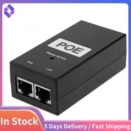 POE Adapte 48V 1A POE Power Injector Compatible 100Mbps POE Router Power Supply