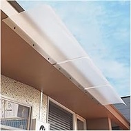 Frosted Front Door Canopy Window Awning for Garden Patio Roof Easy Assemble Arch Shape Invisible Des