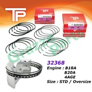TP Piston Ring Set for Toyota Accord CA2 1.8 CA3 2.0 Prelude 2.0 BA1 B18A B20A Levin 4AGE 20V (Black