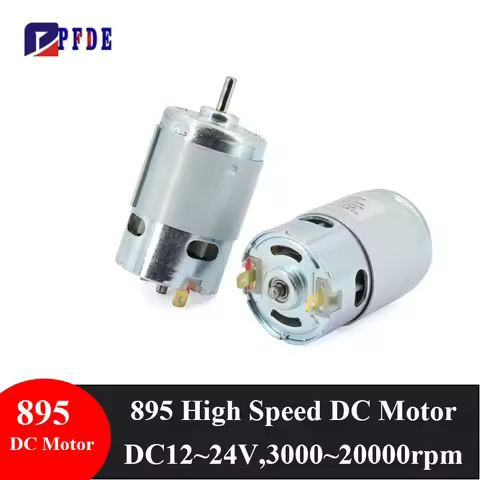 895 Big Power High-speed DC Motor 12V 24V Dual Ball Bearing Adjustable Speed CW CCW Motor for DIY Ta