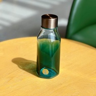 Starbucks New Style Dark Green Goddess Cup Copper Color Nameplate Seal Simple Gradient Glass Portable Accompanying Water Bottle Cup