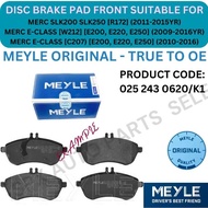 MEYLE DISC BRAKE PAD FRONT FOR MERC SLK200 SLK250 [R172] '11-15YR / E-CLASS [W212] (E200, E220, E250