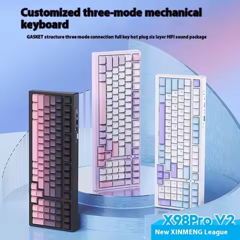 2024 New Xinmeng X98prov2 Mechanical Keyboard Wireless Three Mode Hot Swap Rgb Gasket Gaming Keyboar