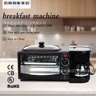 Foreign Trade 3-in-1 Multifunctional Household English3in1Breakfast Machine Mini Oven Frying Pan Cof