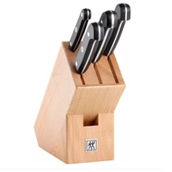 ZWILLING Gourmet 5Pc Knife Block Set - Chef's Knife, Chinese Knife, Meat Cleaver, Paring Knife, Wood